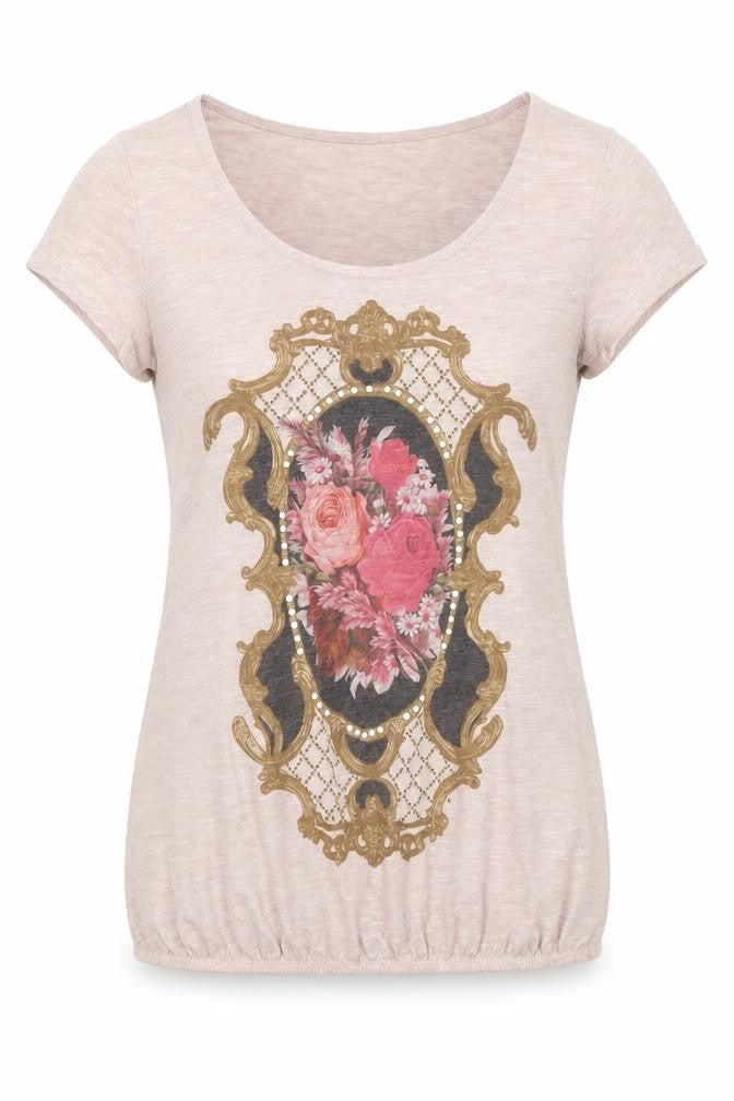 Dorothy Perkins Womens Pink Polyester Basic T-Shirt Size 10 Round Neck
