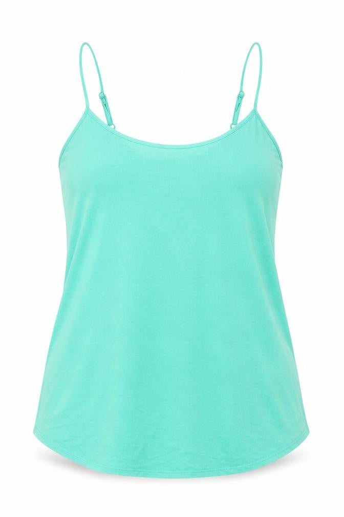 Dorothy Perkins Womens Green Viscose Basic Tank Size 10 Round Neck
