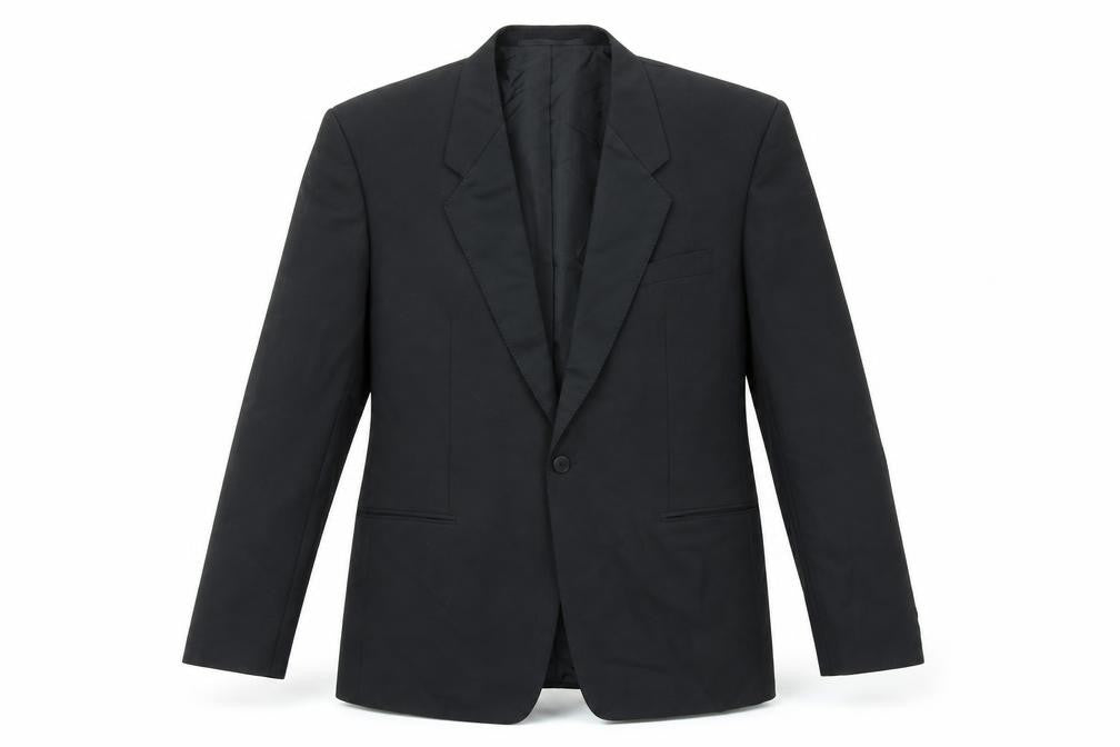 Hacker Mens Black Polyester Jacket Suit Jacket Size 48 Regular
