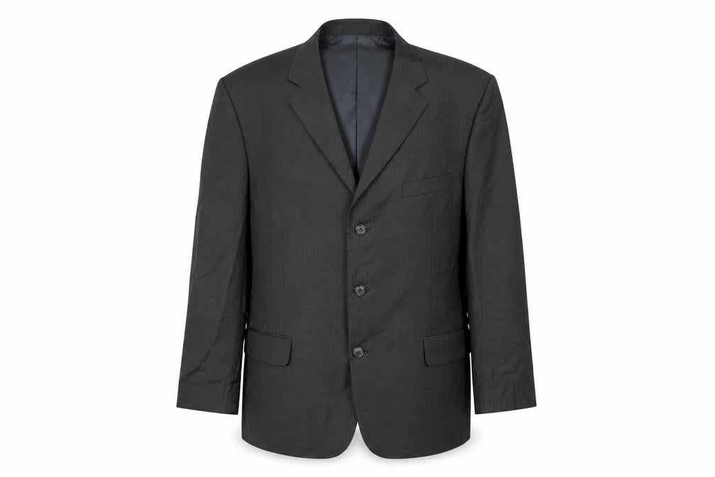 Cross & Winsor Mens Black Wool Jacket Suit Jacket Size 46 Regular