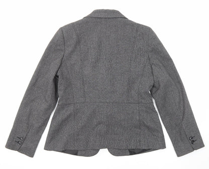 Autonomy Womens Grey Polyester Jacket Blazer Size 14