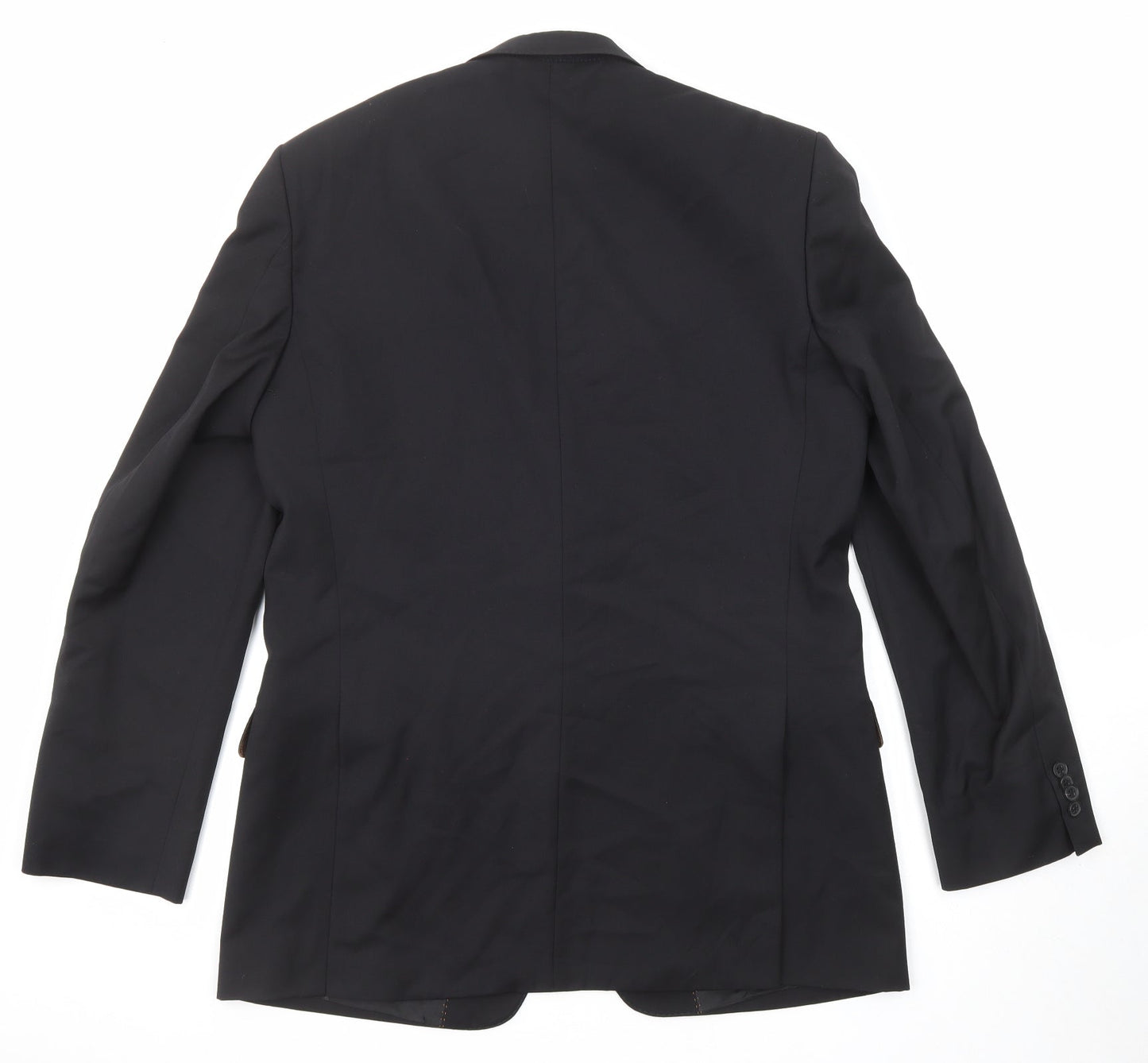 Simon Carter Mens Black Polyester Jacket Suit Jacket Size 40 Regular