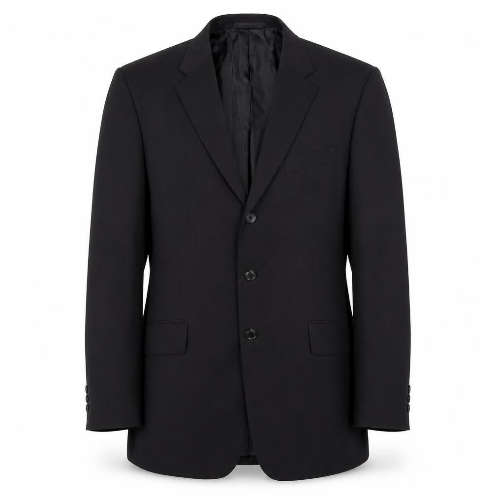 You Essential Mens Black Polyester Jacket Suit Jacket Size 42 Regular