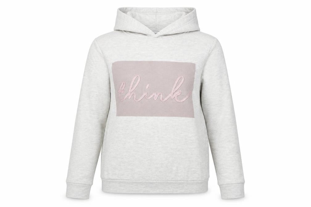 Amisu Womens Grey Cotton Pullover Hoodie Size S Pullover - Think
