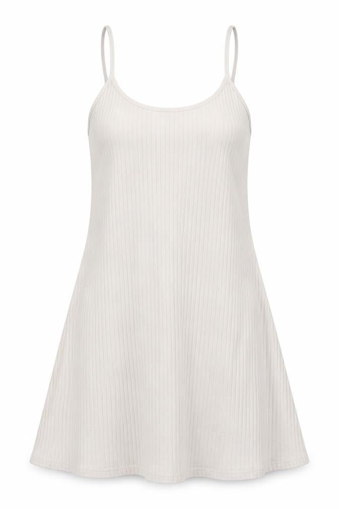 H&M Womens Beige Cotton A-Line Size M Round Neck Pullover - Ribbed