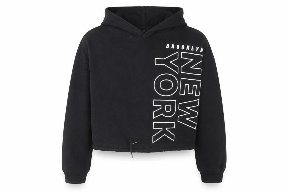 H&M Girls Black Cotton Pullover Hoodie Size 10-11 Years Pullover - Size 10-12 Years Brooklyn New York