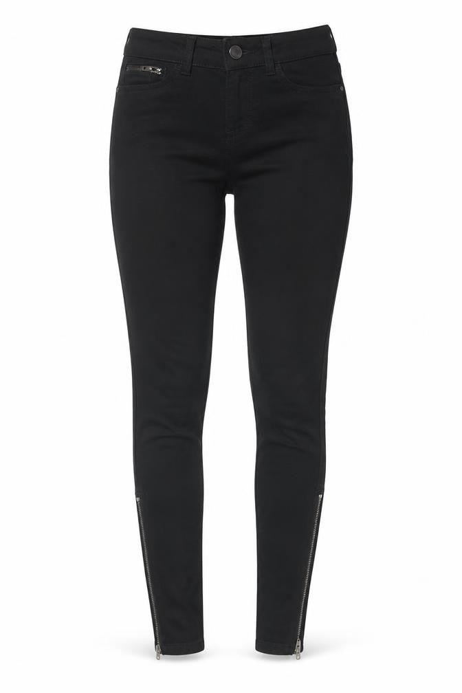 Marks & Spencer Womens Black Cotton Skinny Jeans Size 8 L27 in Regular Zip
