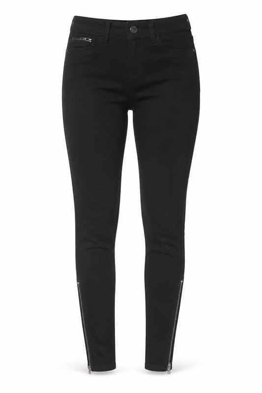 Marks & Spencer Womens Black Cotton Skinny Jeans Size 8 L27 in Regular Zip