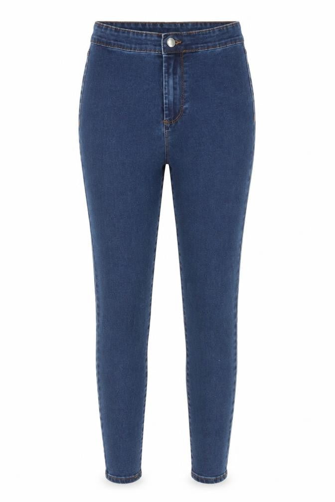Denim & Co. Womens Blue Cotton Skinny Jeans Size 10 L25 in Regular Zip