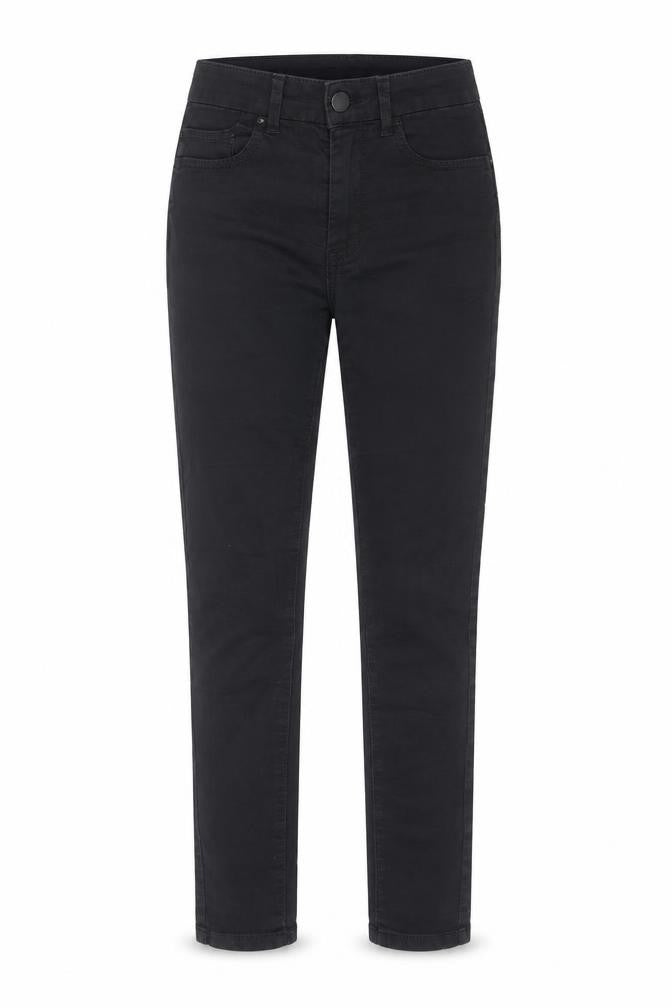 Marks & Spencer Womens Black Cotton Straight Jeans Size 8 L27 in Regular Button