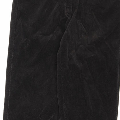 Steilmann Womens Brown Cotton Capri Trousers Size 14 L28.5 in Regular Zip