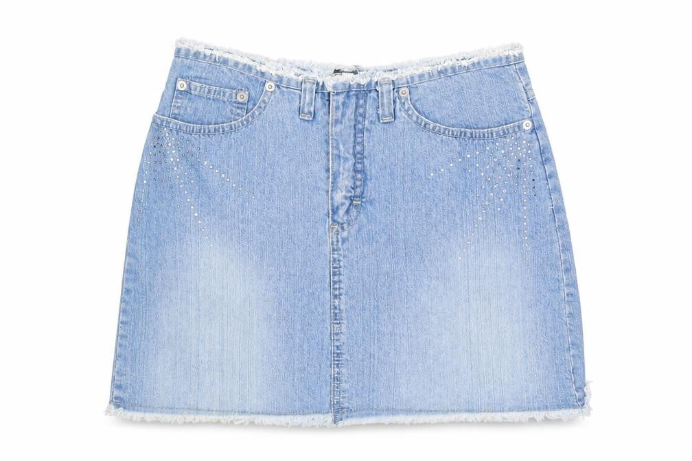 Paragon Womens Blue Cotton Cargo Skirt Size 8 Zip