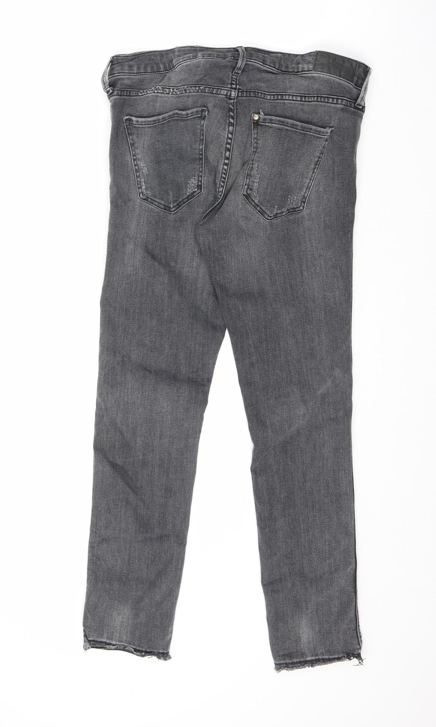 H&M Womens Black Cotton Skinny Jeans Size 30 in L27 in Slim Zip