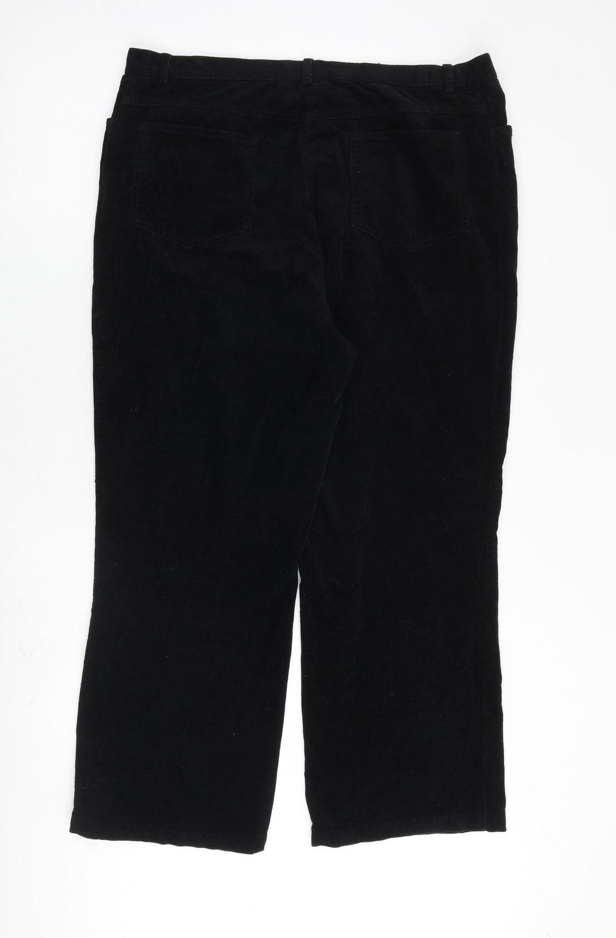 Orvis Womens Black Cotton Trousers Size 12 L27 in Regular Zip