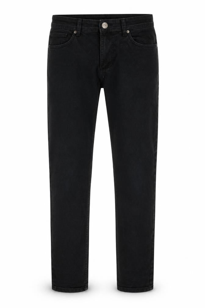 Denim & Co. Mens Black Cotton Straight Jeans Size 32 in L32 in Slim Zip