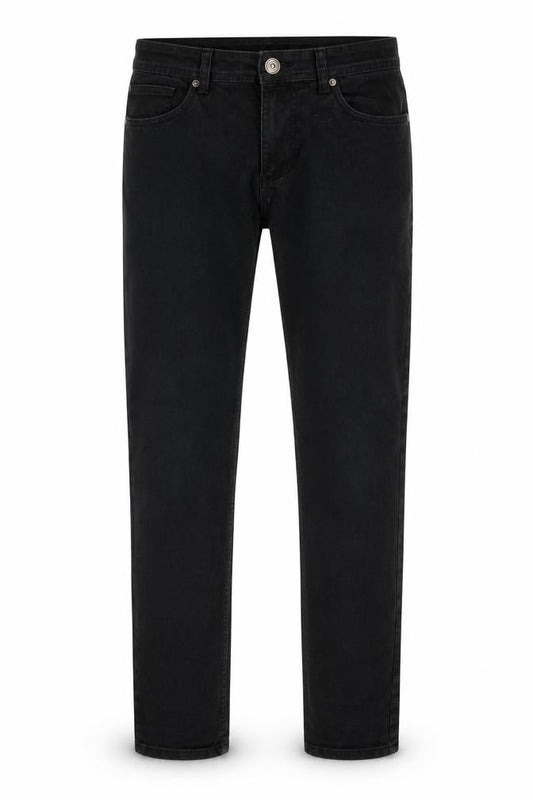 Denim & Co. Mens Black Cotton Straight Jeans Size 32 in L32 in Slim Zip