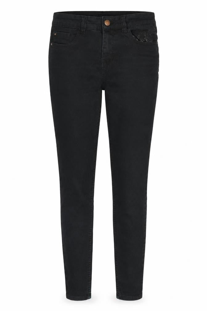 New Look Womens Black Cotton Skinny Jeans Size 10 Slim Zip