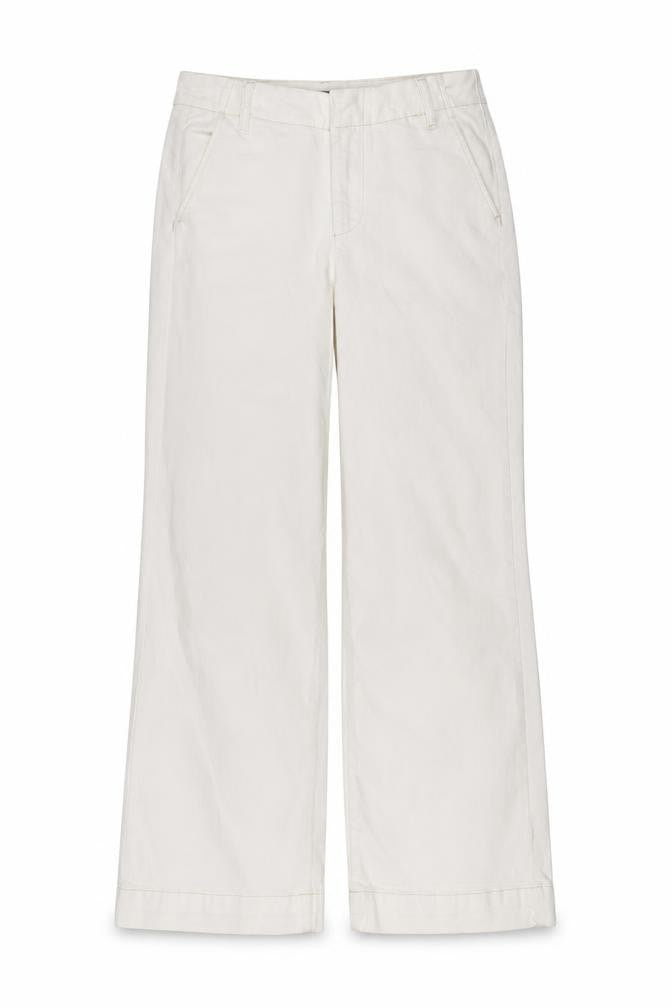 Zara Womens Ivory Cotton Bootcut Jeans Size 6 L25 in Regular Button