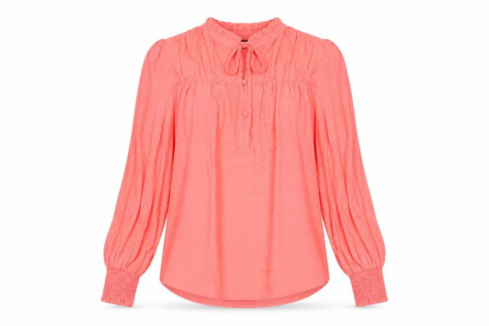 Marks & Spencer Womens Pink Viscose Basic Blouse Size 6 Crew Neck