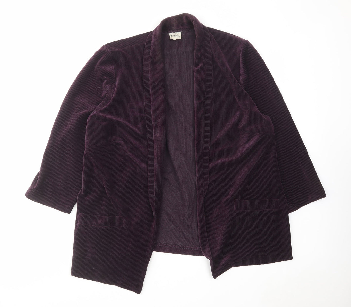 Toddy Womens Purple Jacket Blazer Size 18
