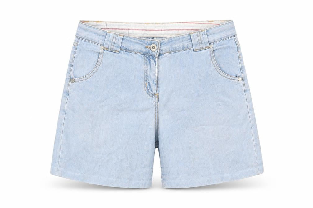 TEX Womens Blue Cotton Mom Shorts Size 2XS L6 in Regular Zip