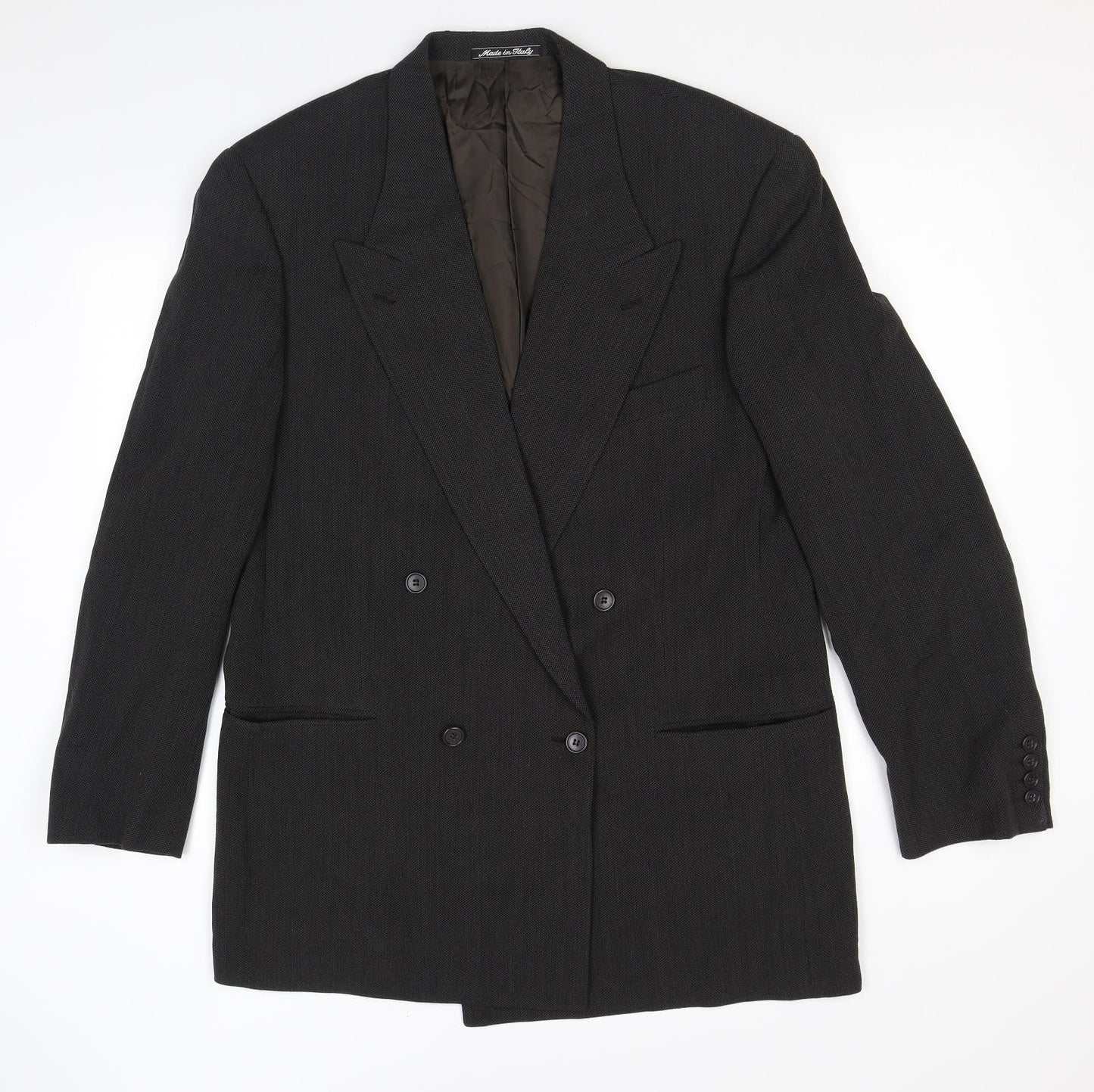 Marks and Spencer Mens Black Wool Jacket Suit Jacket Size 42 Regular