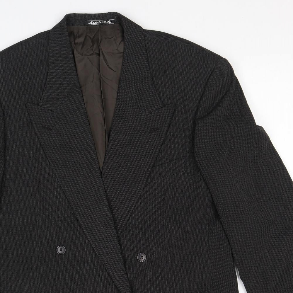 Marks and Spencer Mens Black Wool Jacket Suit Jacket Size 42 Regular