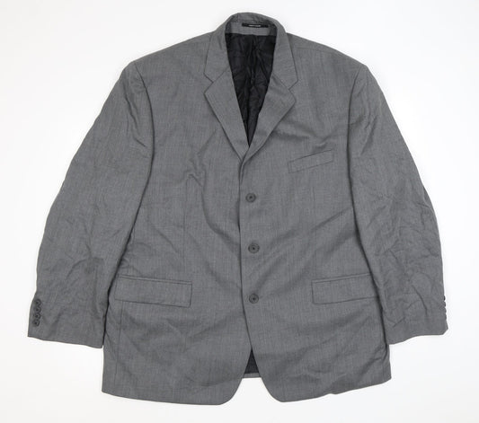 Quails Mens Grey Wool Jacket Suit Jacket Size 48 Regular