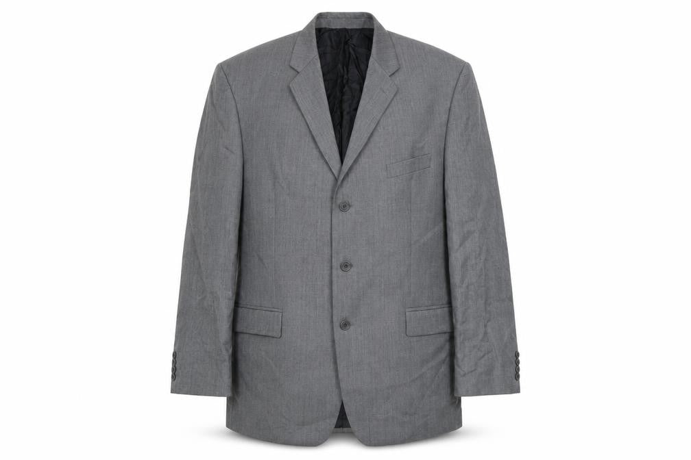 Quails Mens Grey Wool Jacket Suit Jacket Size 48 Regular