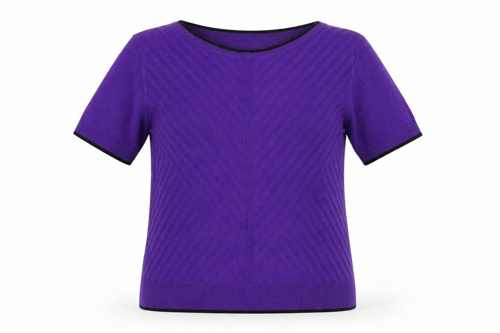 Principles Womens Purple Boat Neck Acrylic Pullover Jumper Size 12