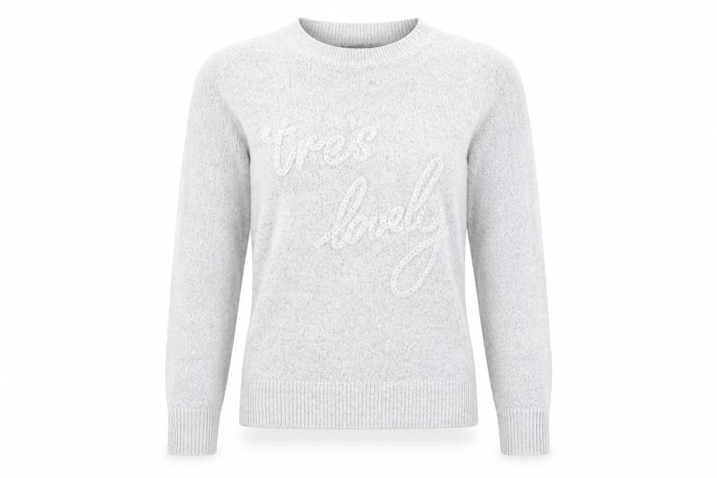 Oasis Womens Grey Round Neck Acrylic Pullover Jumper Size M - Tre's Lovely