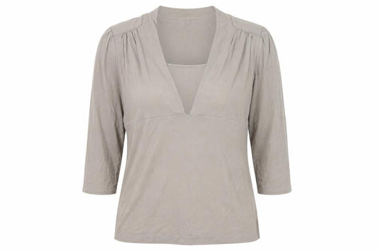 Marks and Spencer Womens Brown Viscose Basic Blouse Size 14 V-Neck