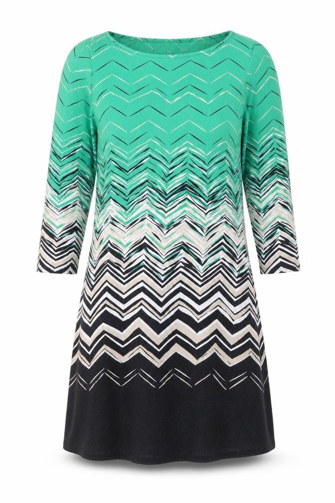 Principles Womens Multicoloured Geometric Viscose A-Line Size 12 Round Neck Pullover