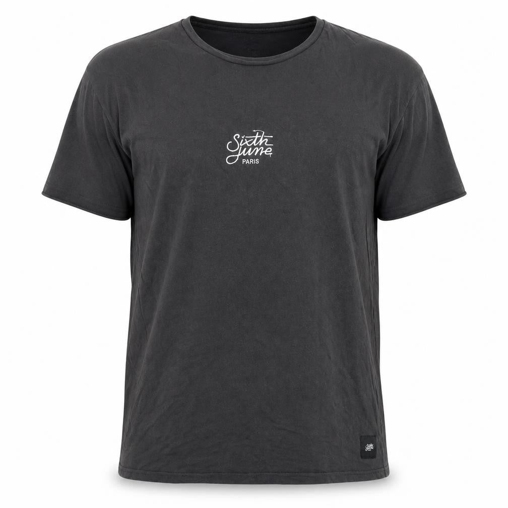 Sixth June Mens Black Polyester T-Shirt Size L Round Neck