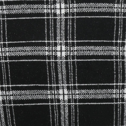 Marks & Spencer Womens Black Round Neck Plaid Acrylic Pullover Jumper Size 12