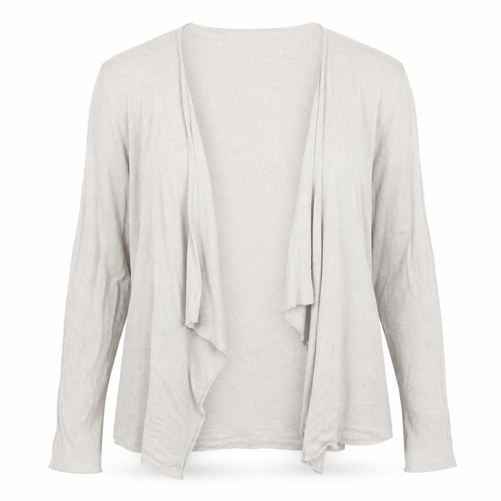H.Trend Womens Beige V-Neck Viscose Cardigan Jumper Size M - Size M-L