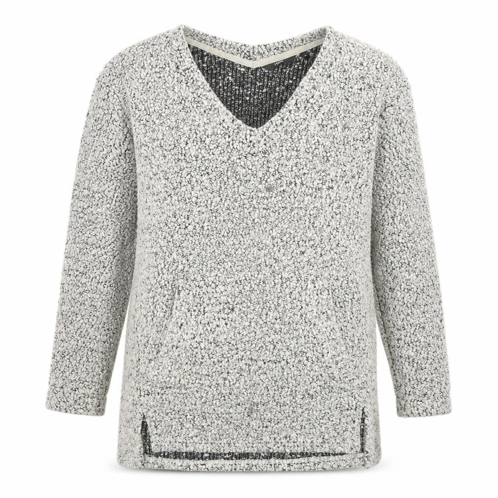 NEXT Womens Beige V-Neck Polyester Pullover Jumper Size 12 - Textured
