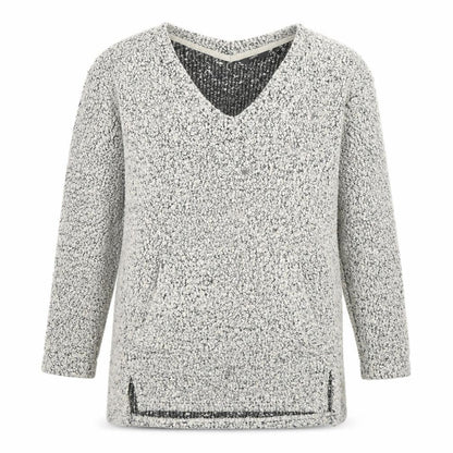 Next Womens Beige V-Neck Polyester Pullover Jumper Size 12 - Textured