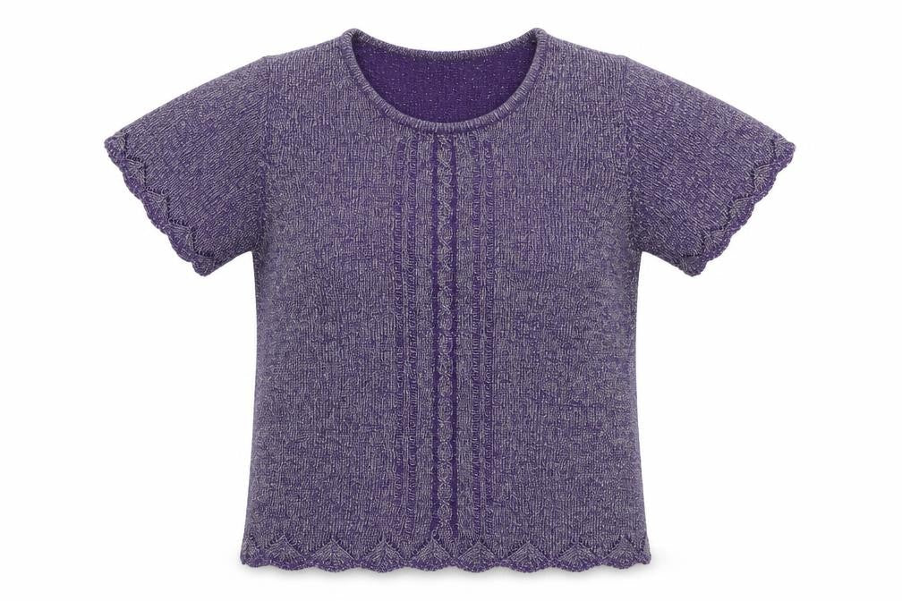 Bonmarché Womens Purple Round Neck Acrylic Pullover Jumper Size M