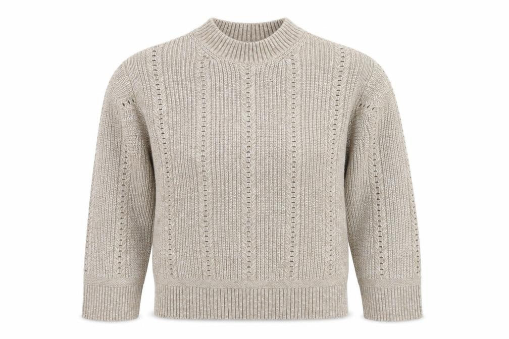 Marks & Spencer Womens Beige Mock Neck Polyester Pullover Jumper Size S