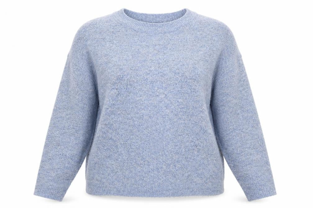 Marks & Spencer Womens Blue Crew Neck Acrylic Pullover Jumper Size S
