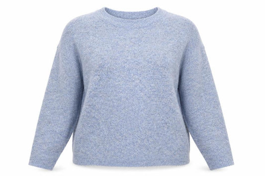 Marks & Spencer Womens Blue Crew Neck Acrylic Pullover Jumper Size S