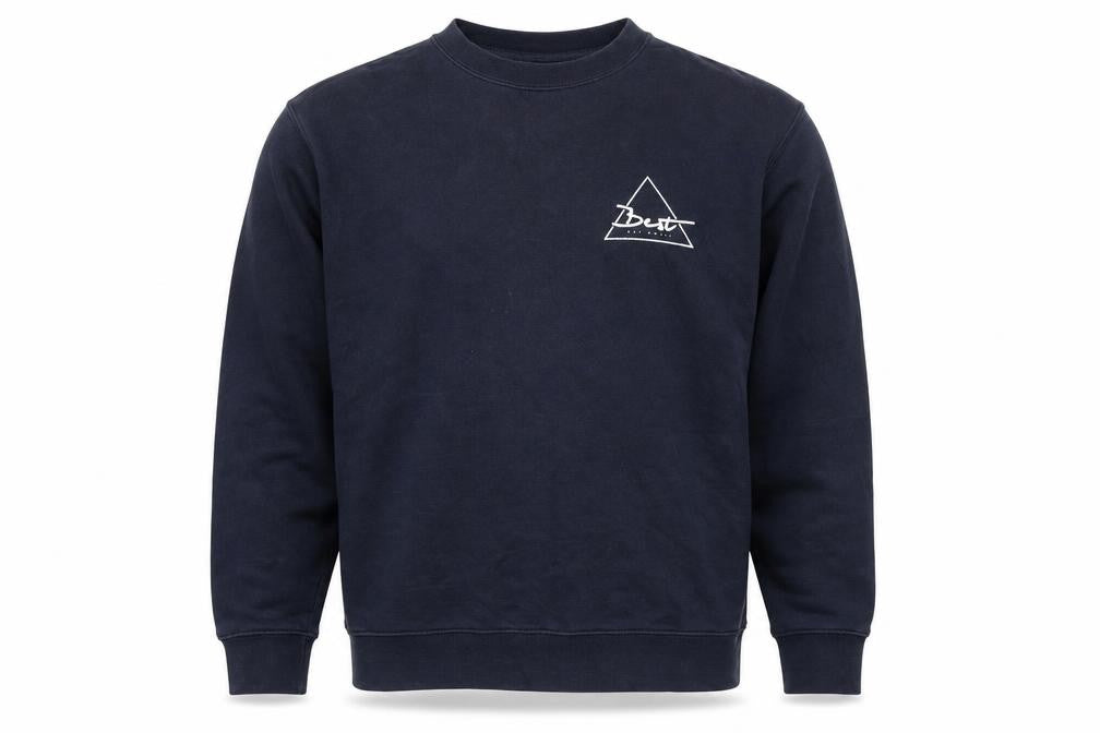 Best Mens Blue Cotton Pullover Sweatshirt Size M - Logo