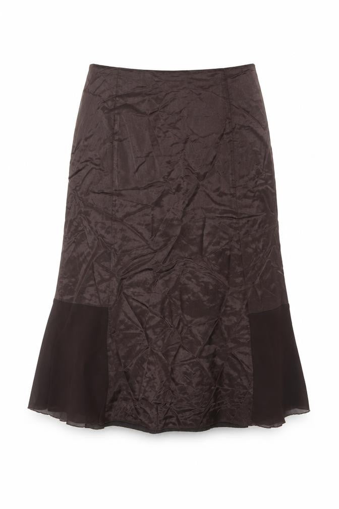 Klass Womens Brown Polyester A-Line Skirt Size 16 Zip