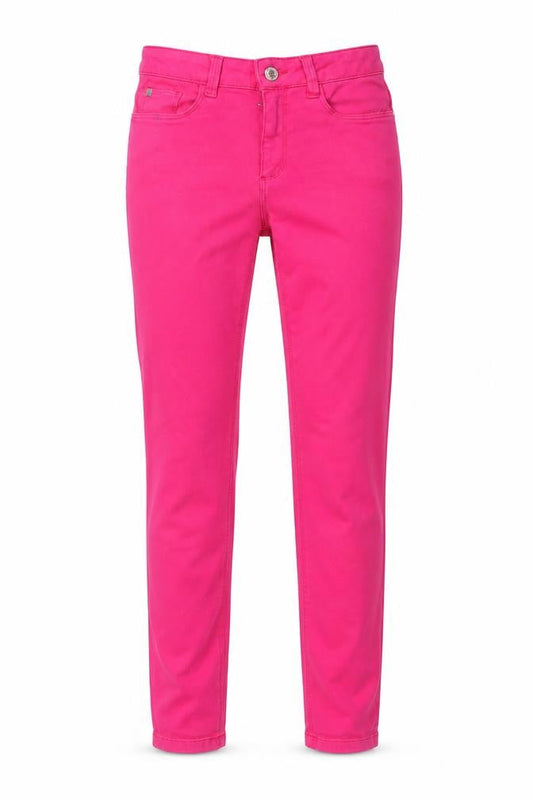 Zara Womens Pink Cotton Straight Jeans Size 10 L26 in Regular Button