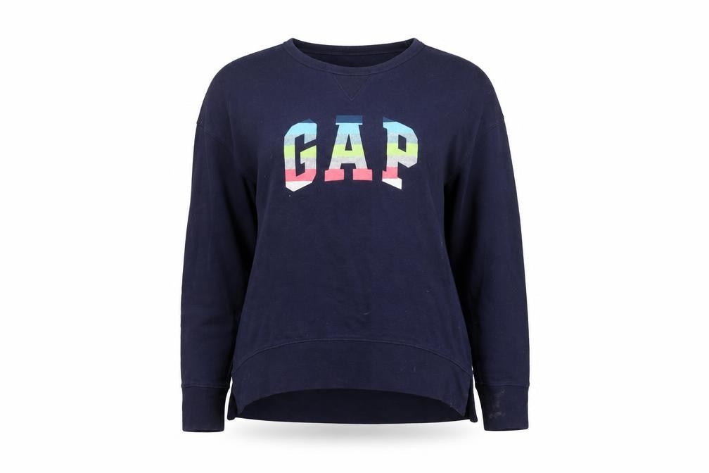 Gap Womens Blue Cotton Pullover Sweatshirt Size S Pullover