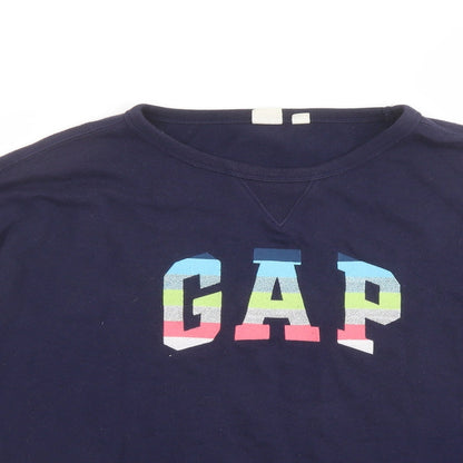 Gap Womens Blue Cotton Pullover Sweatshirt Size S Pullover
