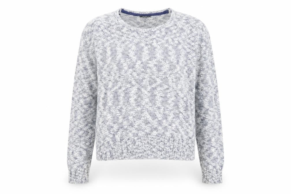M&Co Womens Blue Round Neck Cotton Pullover Jumper Size 16
