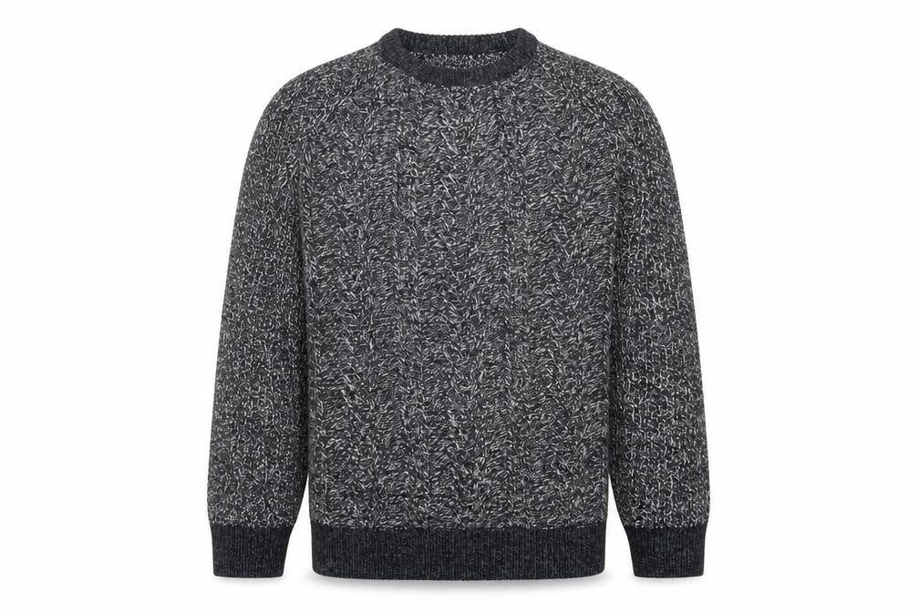 Marks & Spencer Mens Grey Round Neck Acrylic Pullover Jumper Size S Long Sleeve