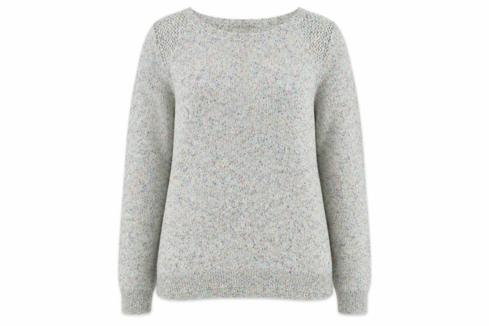 Marks & Spencer Womens Grey Round Neck Polyester Pullover Jumper Size 16
